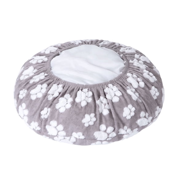 Removable Round Shape Pet Bed Cover For Dog Cats Waterproof And Machine Washable Polyester Fabric Soft Design