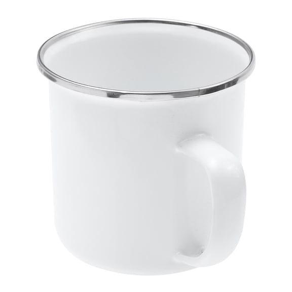 IMIKEYA 1Pc White Enamel Tea Cup Multifunctional Water Coffee Drink Cup