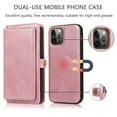 thumbnail image 4 of ELEHOLD for iPhone 13 Pro 6.1 inch Luxury Multi-Functional Wallet Case with Card Slots Dual-Use Detachable Phone Case Magnetic Function Lanyard Shockproof Wallet Case,Rosegold, 4 of 7