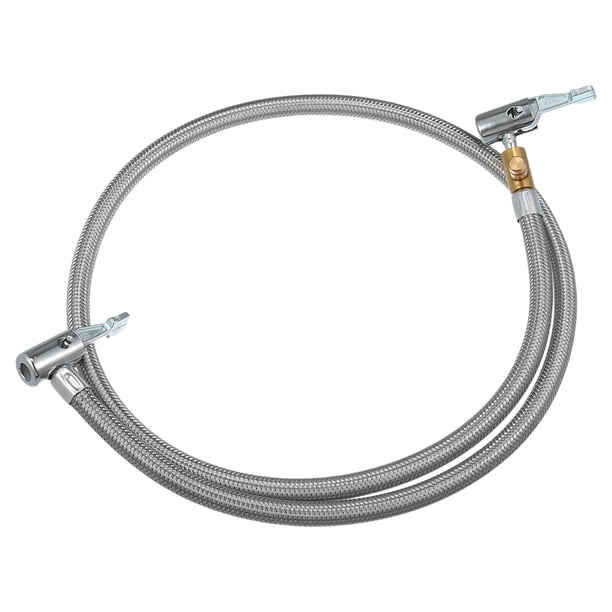Manguera de extensión de inflador de neumáticos de 100 cm con conector portátil Mandril de bloqueo Tubo de bomba de liberación de aire Tubo de conexión de válvula de neumático para automóvil Camión Bicicleta Unique Bargains mandriles para neumáticos de automóviles