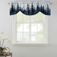 thumbnail image 5 of Tie Up Valance for Windows Blue Forest Curtains Valances Rod Pocket Valance Window Treatments Tree Bird Nature Landscape Balloon Curtains for Kitchen Living Room Bedroom Bathroom Decor 42x12 Inch, 5 of 9