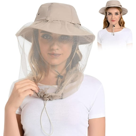 Mosquito Net Hat with Hidden Netting UPF 50  Sun Protection