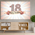thumbnail image 7 of Yatrandify Decorative Design Happy Birthday Banner Flower Pattern 18th Birthday Party Decoration for Birthday Party Celebration Event Decoration, 7 of 7