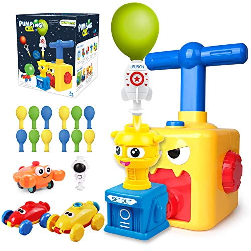 NEW Inertia Balloon Launcher & Powered Car Toy Set Toys Gift For Kids Experiment 