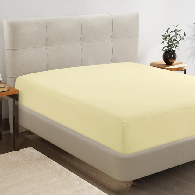 Sábana bajera LANE LINEN Lane Linen King Vanilla de microfibra