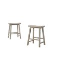 thumbnail image 2 of 2 Solid Wood Frame Stools, Light Gray, 17.5" Wide - Ergonomic Counter Height Seating, 2 of 2