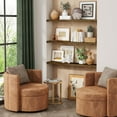 thumbnail image 3 of 36 Inch Floating Shelves for Wall Long Set of 3, Large Deep Wall Shelves for Bedroom Living Room Decor, Rustic Wood Floating Shelf for Kitchen Closet Office TV Plants Books (Dark Brown), 3 of 7