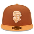 thumbnail image 2 of Men's New Era Brown/Orange San Francisco Giants Spring Color Basic Two-Tone 59FIFTY Fitted Hat, 2 of 6