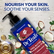 Dr Teal’s Shea Butter & Almond Oil Body Lotion, Hydrating Lotion with Sandalwood, 24 Hour Moisture, 18 fl oz