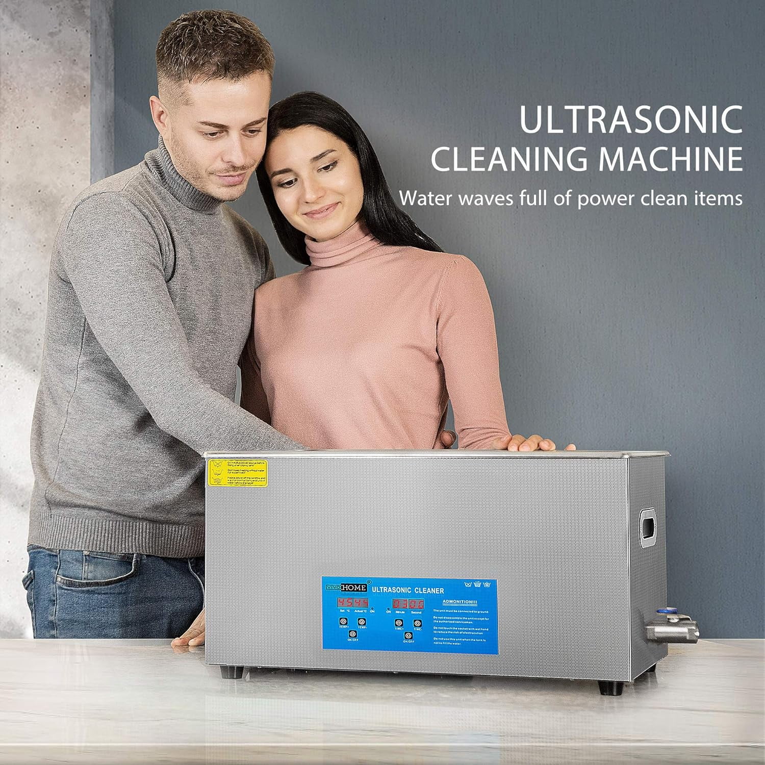SPECSTAR Professional 22L Portable Touch Controllable Electric Ultrasonic Cleaner Machine with Digital Timer and Heater for Parts Jewelry Watch Coin Glass Circuit Board
