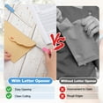 thumbnail image 4 of Uxcell Letter Opener, 8 Pcs Stainless Steel Lightweight Handle Envelope Opener Mail Opener Letter Slitter for Office Home Box Open, 4 Colors, 4 of 6