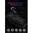 thumbnail image 4 of for LG K22 / LG K22 Plus/LG K32 Case with Tempered Glass Screen Protector, Dual Layer Hybrid Tank Armor Case with Kickstand Shockproof Soft TPU & Tough PC Back Cover, Black, 4 of 8