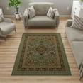 thumbnail image 2 of Ottomanson Medallion Area Rug 5' x 6'6" - Non Slip Low Pile Carpet, Seafoam Green, 2 of 7