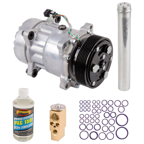For Volkswagen EuroVan 2001 2002 2003 AC Compressor w/ A/C Repair Kit - BuyAutoParts