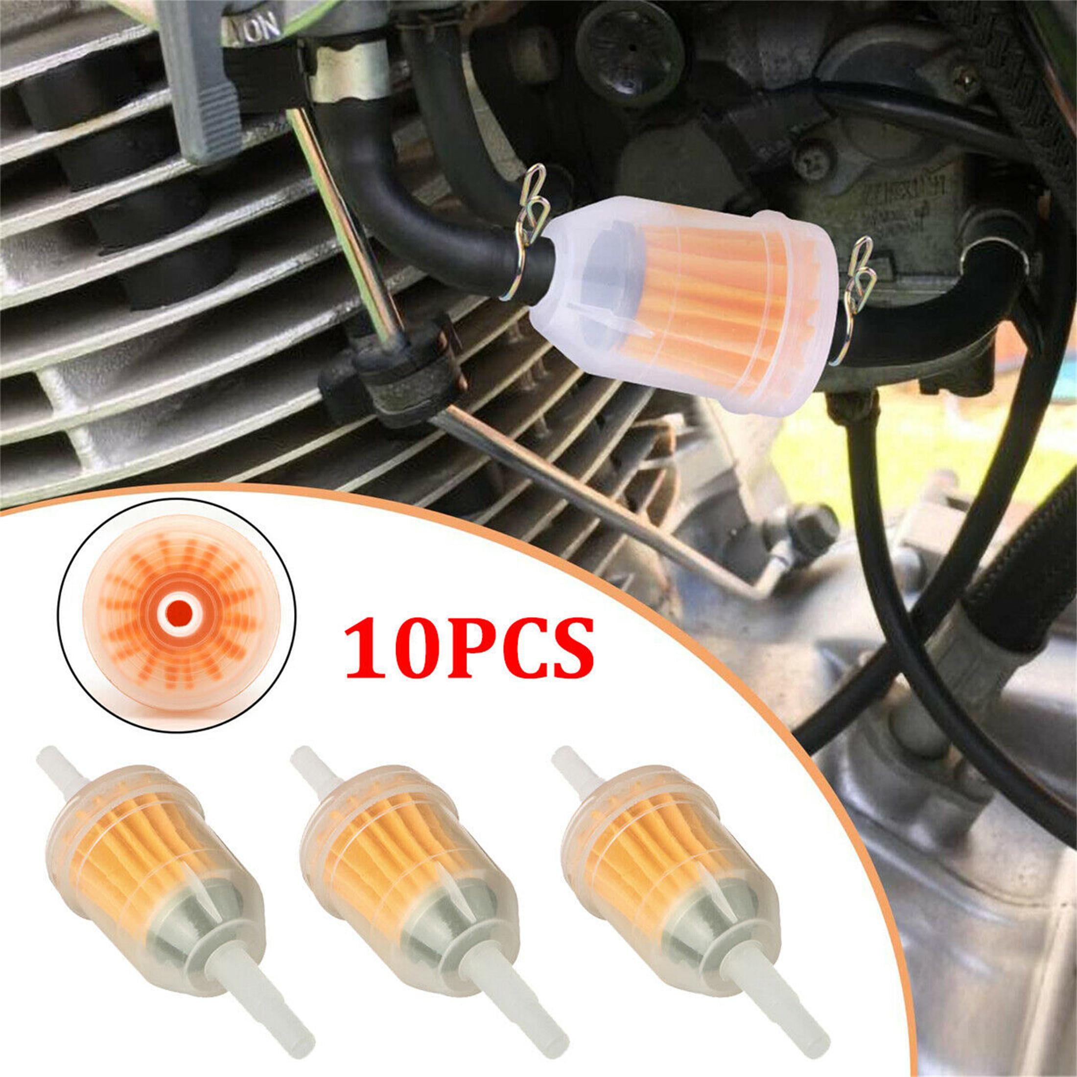 10PCS Motor Inline Gas Oil Fuel Filter Small Engine For 1/4'' 5/16" Line US