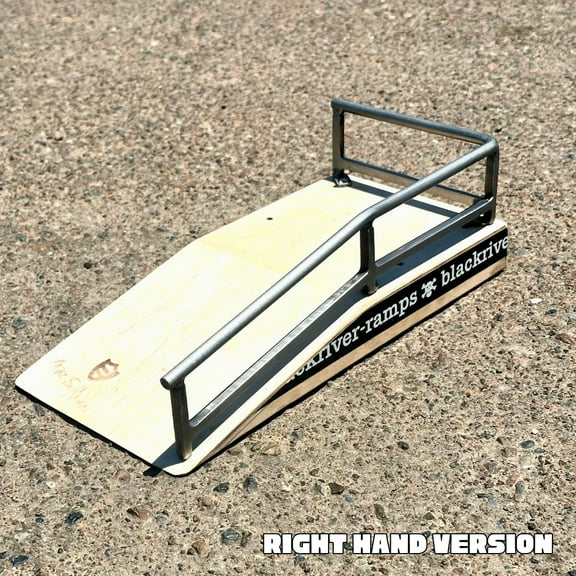 M and K Metal Designs LLC Grind Right Fingerboard Rail - V2 BR Loading Dock Rail Raw, Right