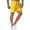 Yellow, variant on FAOWME Male Summer Shorts Drawstring Elastic Waist Solid Color Comfortable Breathable Loose Fit Shorts For Casual Daily Wear,Yellow,Xxxxl