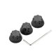 thumbnail image 1 of 3Pcs Electric Guitar Bass Knobs with Hole Volumes Tone Control Knobs Metal Guitar Sunflower Knobs Potentiometer Caps Silver, 1 of 4