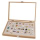 thumbnail image 2 of Caja de almacenamiento de insignias de grano de madera transparente a prueba de polvo caja de joyería de medallas de dibujos animados caja de exhibición de broche de gran capacidad, 2 of 5