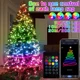thumbnail image 1 of Árbol de Navidad RGB luces Smart Bluetooth Control USB LED cadena lámpara exterior aplicación remota Control guirnalda luces de hadas Decoración brillar Hogar, 1 of 5