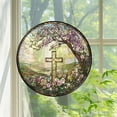 thumbnail image 5 of Nilvkv Flower Suncatcher Faux Stained Glass Window Hanging Christ Wall Art Religious Bible Verse Gift Hanging Ornaments, 5 of 6