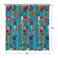 thumbnail image 5 of Dogs with Pioneer Flower Shower Curtain 72"x72" ,Bathroom Decorative Shower Curtains Set with 12 Hooks,Modern Waterproof Washable Shower Curtain, 5 of 6