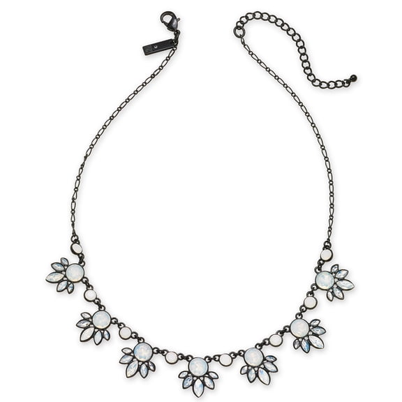 INC International Concepts Jet-Tone Crystal Statement Necklace (Black)