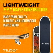 Flybar Skateboards for Beginners, Complete Standard 31 Inch Skateboard, Double Kick, 8 Deck, Lightweight, Stickers