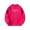 thumbnail image 2 of Sudadera para Mujer Jersey Trajes Casuales Disfraces Rojos Rosas Tops Sudadera con Cuello Redondo para Desplazamientos Uso Diario Compras , l L, 2 of 8