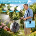 thumbnail image 6 of LAFAYTTE 2 Gallon Battery Powered Sprayer, Electric Garden Sprayer with 4 Mist Nozzles, 3 Adjustable Speeds, Rechargeable Garden Sprayer with Telescopic Wand for Lawn, Yard, 6 of 9