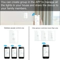 thumbnail image 5 of MOES WiFi Smart Light Switch, No Neutral Wire Switch, Single Pole 110V, RF433, 2 Gang, White, 5 of 8