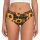 thumbnail image 1 of Fotbe Brown Blue Plaid Sunflower Calzones Estampados para Mujer – Ropa Interior de Algodón, Cómoda, Suave y Elástica-XX-Large, 1 of 6