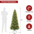 thumbnail image 6 of Makeatree 6 ft Pre-Lit Pencil Christmas Tree, Artificial Slim Xmas Tree with 850 PE & PVC Mixed Branches, 300 LED Lights, 6 of 11