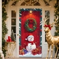 thumbnail image 6 of Christmas Door Set With Decorative Border And Santa Claus Design, Complete Party Festival Decoration Kit Including Door Stickers And Scene Hanging Cloth, Transformative Entryway Display For Holiday G, 6 of 6