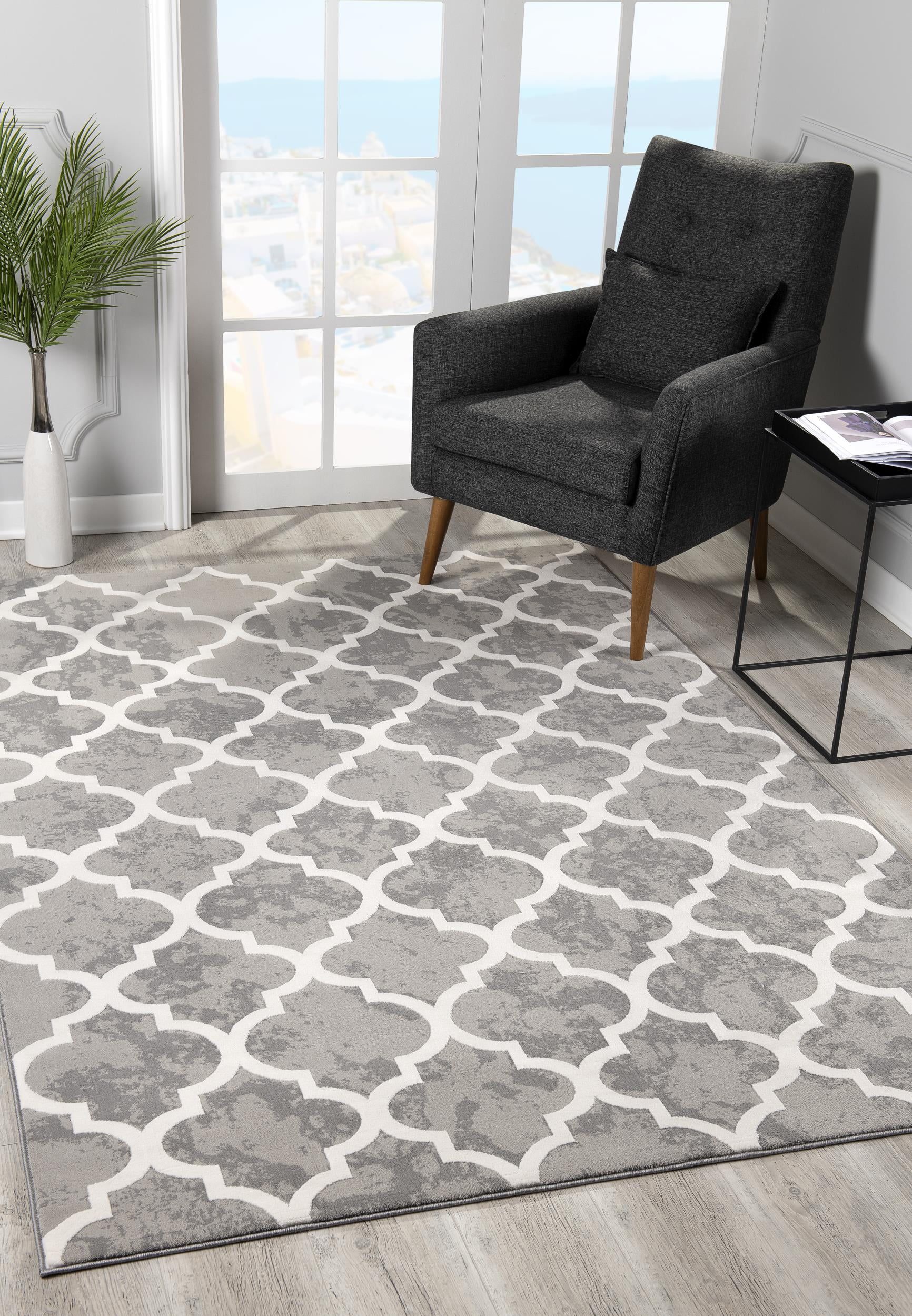 Rug Branch Silvia Collection Modern Trellis Area Rug