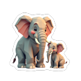 thumbnail image 5 of cartoon Elephant Stickers, Waterproof Elephant Sticker for Water Bottle Laptop Phone Cases Planner Skateboard Luggage Helmet Party Favor Decor, Ideal for Adults Teens Teacher Rewards, 5 of 9