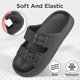 thumbnail image 5 of Sandalias LANIVIC Cloud Slides para niños con doble hebilla, color negro para niños de 4 años, 5 of 9