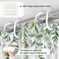 thumbnail image 6 of Green Mixed Light Blue Plant Shower Curtain with 10 Hooks Decorative Sage Green Shower Curtain for Bathroom Waterproof Fabric 84x72inch, 6 of 6