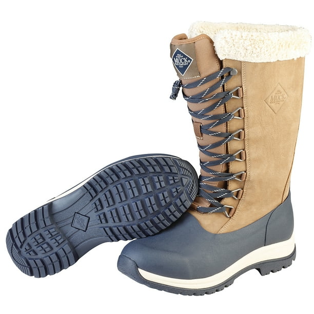 muck waterproof leather lug sole booties