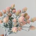 thumbnail image 1 of Xiao Hua 5 flores artificiales de tacto real para decoración del hogar, oficina, boda, arreglo floral (rosa, 46 cm de largo), 1 of 5