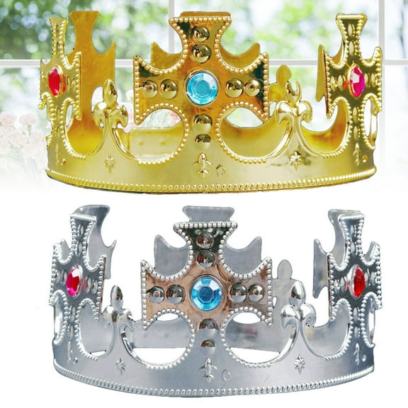 HONITANO 2Pcs Tiara and Prince Crown Hats for Kids Birthday Crown for Holiday Accessory