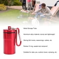 thumbnail image 4 of Small Storage Tube, Sturdy and Lasting Aluminum Alloy Lightweight Design Keychain Container Whistle Rope  for Travel for Hooks Cables Seasonings Black,Red,Silver, 4 of 7