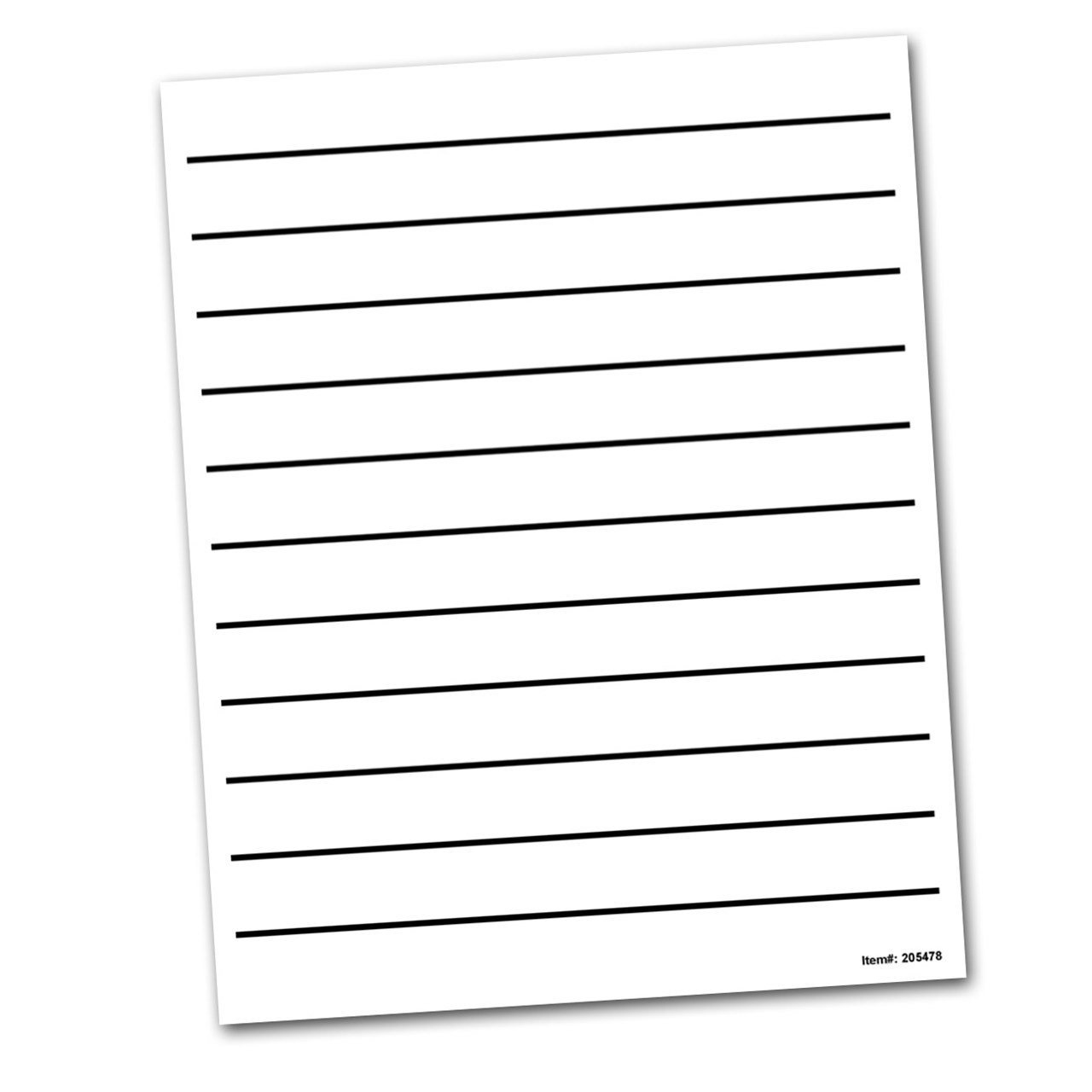Bold Line Writing Paper with Large 0.875in. Spaces, Bold lines on both