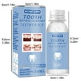 thumbnail image 3 of Juego de mordedores para rellenar los agujeros de los dientes, para dentaduras postizas, maquillaje, accesorios de escenario, adhesivo de plástico para relleno dental., 3 of 5