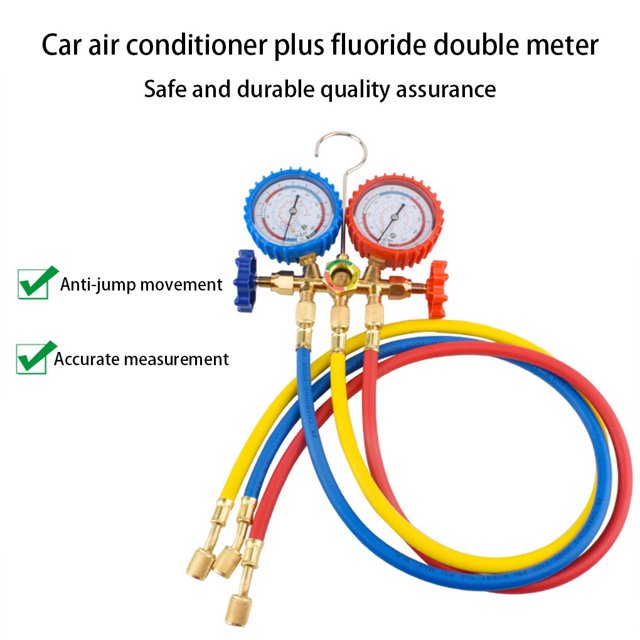 Becaristey Refrigerant Manifold Gauge High Accuracy Air Refrigeration Conditioning Tools Type A