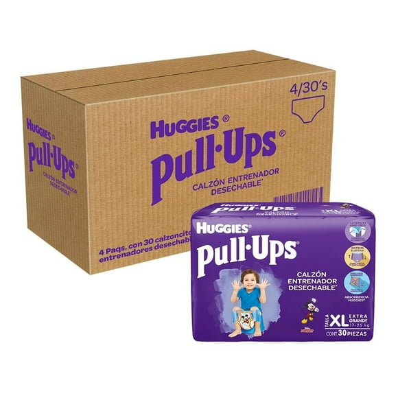 Calzón entrenador Huggies Pull Ups talla XL niño 120 piezas