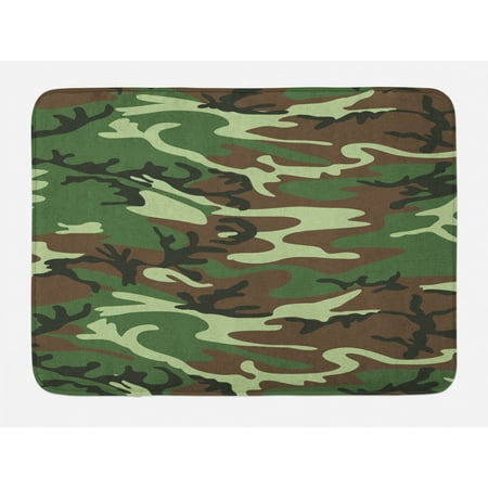 Camo Bath Mat Classical American Commando Uniform Inspired