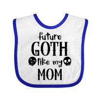 Inktastic Future Goth Like My Mom with Skulls Boys or Girls Baby Bib