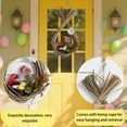 thumbnail image 4 of AZXY Easter Bunny Shaped Rattan Wreath Decoration, 9.84 Inch Colorful Spring Door Hanging with Eggs and Leaves for Easter Party and Holiday Home Decor, 4 of 6