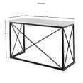 thumbnail image 5 of Steve Silver Skyler White Marble Top Rectangle Sofa Table, 5 of 5